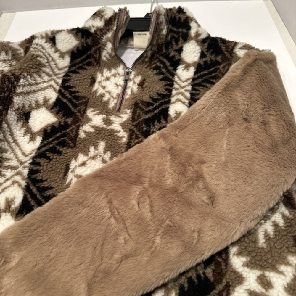 Grace & Emma 1/4 Zip‎ Pullover Large Aztec Western Boho Boutique Rodeo - Picture 9 of 13